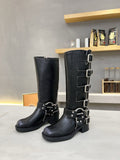 MIU BOOTS חום/שחור