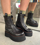 R13 LACE UP BLACK