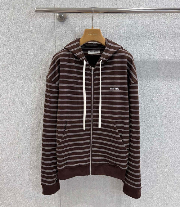MIU STRIPS HOODIE