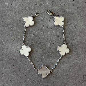 CLOVER BRACELET SILVER מבחר צבעים