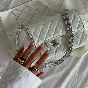 CC CAVIAR LEATHER WHITE